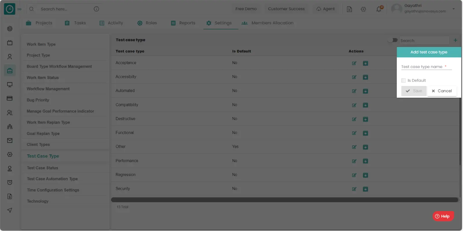 test case types