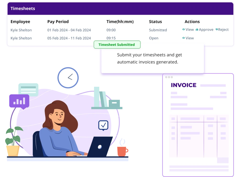 Timesheets & Invoice Management