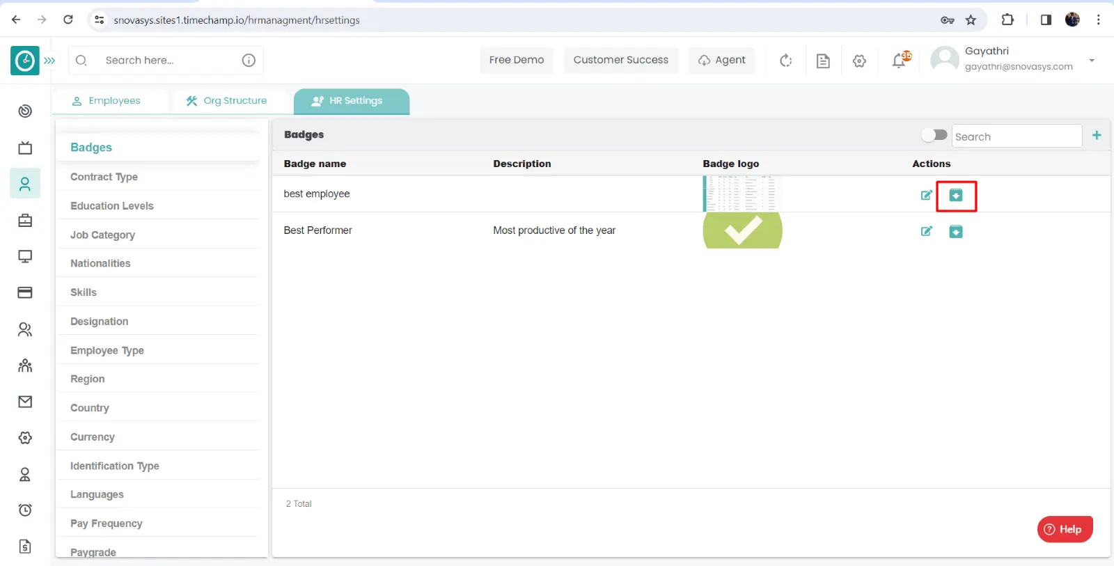 hr management settings